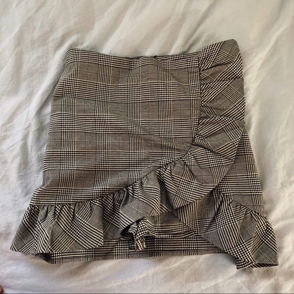 Brandy Melville Dresses & Skirts - Plaid wrap mini skirt